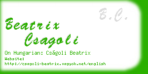 beatrix csagoli business card
